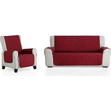 Ecommerc3 Sofa Cover Size From 2 Seaters To 4 Seaters Perfect Fit - Armchair Cover Various Colors For Any Combination - Armchair Cover 100% Made In Spain - 紅色 - 查看 4