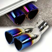 Easypie Selection Ống xả kép bằng thép không gỉ hình trái tim 63mm cho xe ô tô Ống giảm thanh đuôi JDM - Kiểu cong - Xem 14