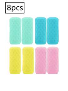 Paquete de 2/5/6/8/10/12/14/16 fundas a prueba de fugas para envases de viaje, tapas a prueba de fugas de silicona esenciales para cruceros y viajes, se adapta a la mayoría de los envases de artículos de aseo de tamaño de viaje, tapa de botella de silicona, adecuado para hombres y mujeres, accesorios de viaje para el equipaje