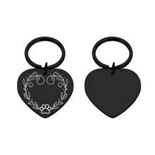 定制钥匙扣2024新款防丢宠物身份牌雕刻姓名牌圆形吊坠项圈狗牌配件免费定制 - 彩色 - 查看 12