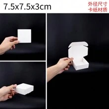 20pcs White Cardboard Gift Boxes, Small Paper Plane Boxes, Mini Packaging Boxes, Handmade Soap Packaging, Divider Boxes - White - View 14