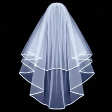 XKTRXF 2-Layer Vintage White Satin Trim Veil Hairpiece For Women Fall Clothes For Women Valentine's Day Accessories,Summer,Beach,Wedding,Festival,Birthday - A - View 11