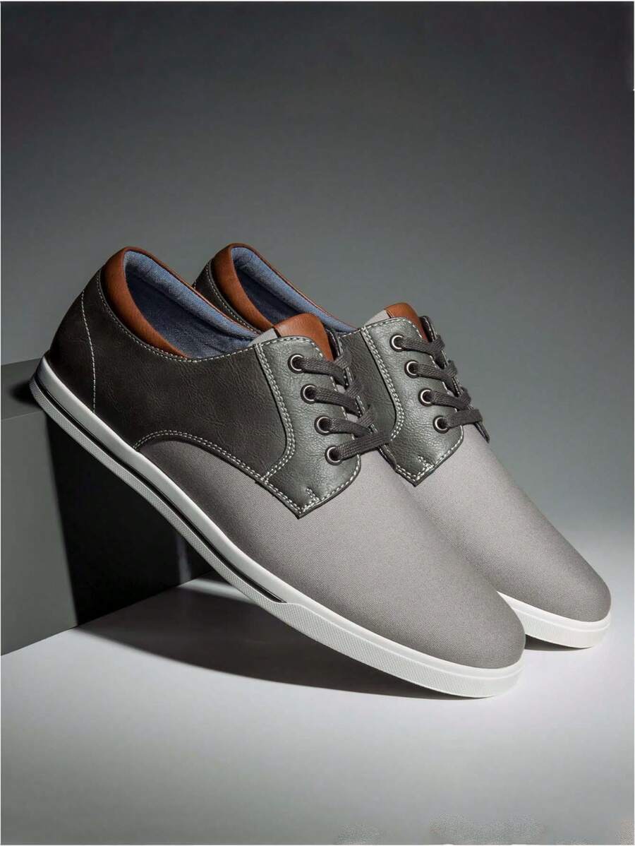 Men's New Rivera Oxford Sneakers - Stylish & Comfortable Dress Shoes - Grey - View 1