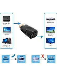 Adaptador Convertidor  A Vga con salida de Audio 3.5mm - Negro - Ver 7