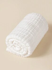 1pc Newborn Soft Breathable 6-Layer Ruched Gauze Baby Bath Towel, Multipurpose Infant Stroller Blanket, Suitable For All Seasons