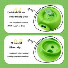 1pc 700ml Disney Summer Plastic Water Bottle Large Capacity Portable Double Lid With Straw And Direct Drinking Cup Leak Proof Design - Multicolor - View 3