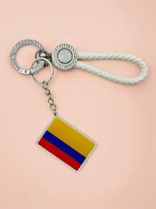 1/4pcs National Flag Of South America Casual Acrylic Keychain Keyring For Men, Gift For Football Fans, Backpack Decor (Brazil, Colombia, Argentina, Uruguay) School Letter
