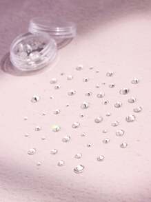 3pcs/Set Shiny Fashionable Luxury Star, Moon, Heart White Tooth Gems For Women