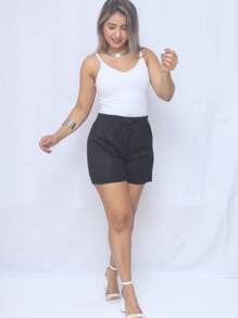 Wool Shorts - 黑色 - 查看 1