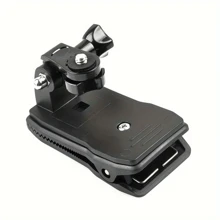 2 件式 Gopro 转接器，用于运动相机适配器 - 安全适配，采用 1/4 英寸螺丝安装，兼容 Hdr As20、As30V、As15V、As200V、As300 - Abs 材质 - 黑色 - 查看 6
