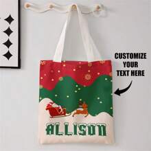 1 chiếc túi tote vải bố tùy chỉnh, thiết kế độc đáo (ảnh, phong cảnh, hình minh họa), có thể gấp gọn, dung tích lớn, nhẹ, thời trang, túi xách cá nhân, túi đeo vai, túi mua sắm thông thường, vật dụng cần thiết cho mùa tựu trường. - Nhiều màu - Xem 1