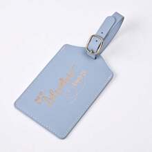 طقم مشبك جواز سفر محسوم الاسم ذو مجموعة 2قطعة, طقم حماية جواز السفر الشعبي من البولي يوريثان والرخام, طقم بطاقة إرشادية متعددة الوظائف لزوجين - الأزرق - مشاهدة 4