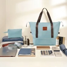 MERAX Luggage Sets 3 Piece Carry On Luggage 22x14x9 Airline Approved, Lightweight Hardshell ABS Suitcases With Wheels, 20 Inch - Blue - View 7