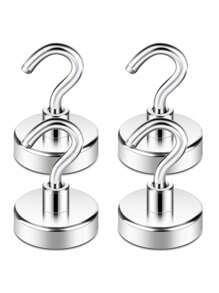 4 Móc Từ, Móc Dải Nam Châm Chịu Lực Cho Tủ Lạnh, Móc Hành Trình Siêu Mạnh Cho Thuyền, Vỉ Nướng - Nhiều màu - Xem 2