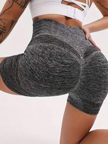 4pcs Women's Butt Lifting High Waist Comfortable Yoga Shorts - Multicolor - View 7