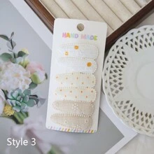 6 Stücke Kleinkind Haarspangen mit Blume Muster, Kleinkind Mädchen Haarschleifen Spangen rutschfest umwickelt mit Schnappverschluss, Blumen Spangen für Haare Haarclips, Haaraccessoires für Baby Kleinkind Mädchen Kinder (unterschiedliche Stoffchargen können Unterschiede aufweisen, zufällig) Liebes Valentinstag