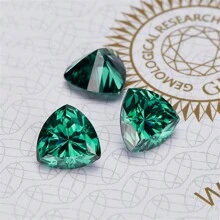 1pc High-End Moissanite Asymmetrical Multi-Color Triangle Loose Diamond For Jewelry Making - Rings, Earrings, Etc. - Green - View 5