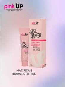 Face Primer Pink Up Base Preparadora Matificante con Ácido Hialurónico Control de Brillo Hidratante Acabado Mate 30 ml - Rosa - Ver 1