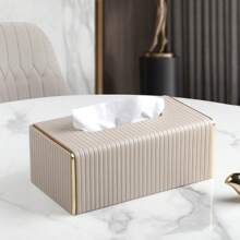 Extra Large Tissue Box, PU Leather Rectangular Tissue Box, Napkin Dispenser, Decorative Storage Box/Organizer, Suitable For Bathroom Vanity, Bedside Table, Coffee Table, Home, Office Desk And Car - Multicolor - View 16