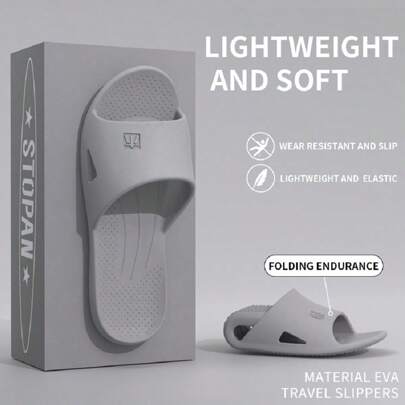 轻便EVA情侣拖鞋 - 防滑、透气、速干，适合浴室、旅行和居家穿着（建议选购大一码）