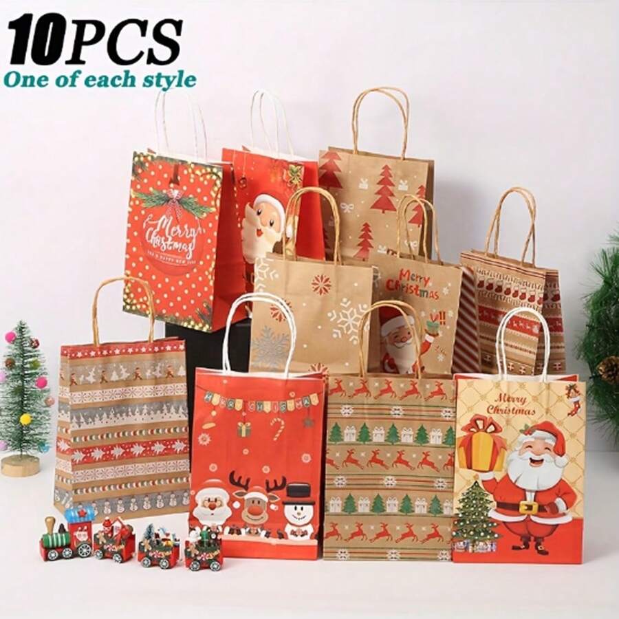 10 Túi gói quà Giáng sinh Túi giấy đựng quà Túi gói quà tiệc ngày lễ Túi quà Túi giấy Kraft Quà tặng Đồ trang trí Giáng sinh nhiều phong cách Đồ trang trí Giáng sinh Quà tặng Giáng sinh Giấy gói quà Giáng sinh Đồ dùng cho tiệc Giáng sinh Túi quà Giáng sinh Túi Giáng sinh Nhãn dán Giáng sinh - Nhiều màu - Xem 1