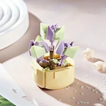 8pcs Mini Succulents Artificial Plant Building Blocks For Kids, Home Decoration, Birthday, Creative Housewarming Gifts, Plant Collection, Bouquet Toys - Multicolor - View 4