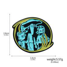 1pc European And American Cartoon Character Ghost Mom Metal Pin, Fashion Accessory Decor, Best Friend Gift - Multicolor - View 15