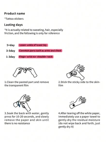 1 pieza Tatuaje temporal impermeable, diseño de estrella de 5 puntas, adecuado para personas de - Azul - Ver 6