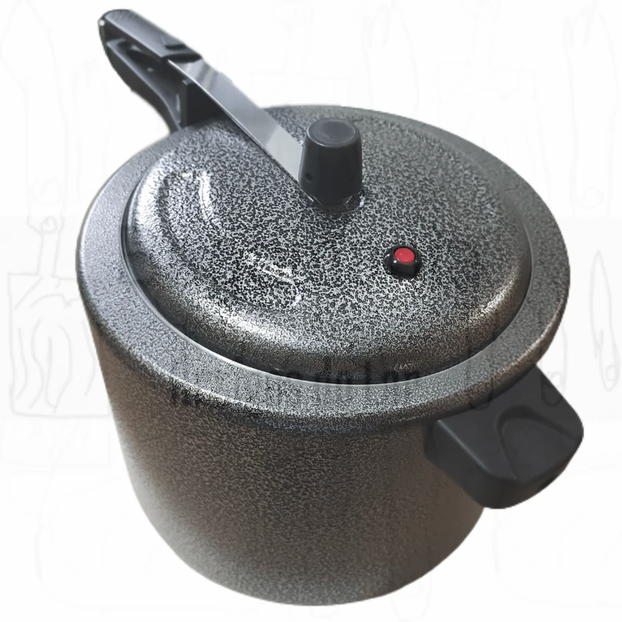 Large Cracked Pressure Cooker 7 Liters -7l -7 Liters - Black - View 1