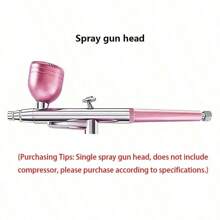 1 件装喷枪套件，带压缩机、喷枪 - 48PSI 高压、可调节三档、防堵塞气刷套装，无绳可充电，带 0.3 毫米喷嘴和清洁刷，适用于美甲、绘画和蛋糕装饰
