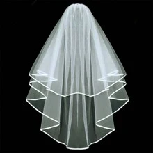 XKTRXF 2-Layer Vintage White Satin Trim Veil Hairpiece For Women Fall Clothes For Women Valentine's Day Accessories,Summer,Beach,Wedding,Festival,Birthday - A - View 10