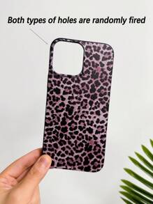 Apple Tortoise Shell Phone Case Cheetah Print Animal Print Pink Leopard Print Anti-Fall Phone Case Compatible With IPhone15/15Plus/15Pro/15Promax Waterproof Shockproof Scratch Resistant - Multicolor - View 4