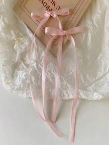 4/8/12pcs Ribbon Bow Decor Mini Hair Clips Side Clips, French Headbands For Girls Pigtails Hair Accessories