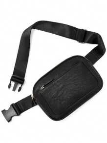 1pc PU Leather Leisure Lady Fanny Pack Adjustable Waist Bag For Casual, Work Or Travel Sport Activities