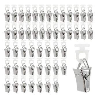 Pack Of 50 Metal Clips, Shower Curtain Clips, Curtain Clips, For Curtains, Shower Curtains, Photo Decors, Home Decoration.