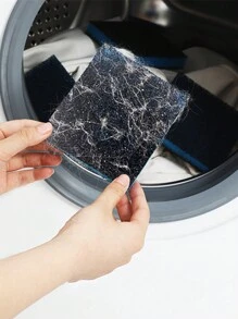 洗衣机用可重复使用绒毛和宠物毛发清洁海绵、防缠绕清洁海绵、绒毛去除器、洗衣设备清洁剂 - 彩色 - 查看 5