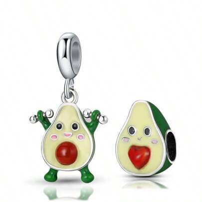 1 buc/2 buc pandantiv cu mărgele cu farmec de avocado, brățară din seria fructelor descoperiri de bijuterii DIY