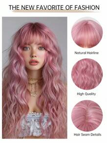 28 INCH White And Gold Wool Rolls, Mechanical Chemical Fibers, Heat-Resistant Wigs, Cosplay Parties Can Be Worn, Charming Elegant, Cute And Elegant