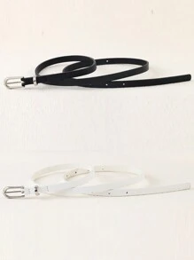 2pcs/Set Women's Casual Simple Fashion Waist Belt Set Summer, School Fall, Autumn, Halloween - Casual Belts - View 2