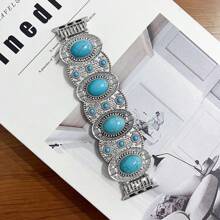 1 paquet de bracelet décoratif en strass, bijoux fantaisie, design élégant en métal avec pierres, style mignon et girly, élastique, compatible avec les bracelets Apple Watch de 38mm, 40mm, 41mm, 42mm, 44mm, 45mm, 46mm, 49mm, compatible avec les séries Apple Watch Ultra 2, SE, 10, 9, 8, 7, 6, 5, 4, 3, 2, 1