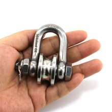 1PCS Heyous Pulley Wheel Pulley Block Pulley Wheaves U Groove Pulley Block With Safety Bolt - Silver - View 5