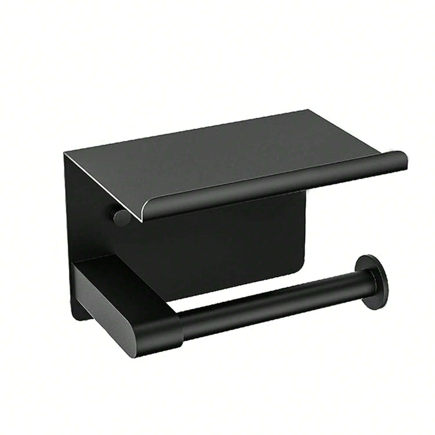 SelfAdhesive Toilet Paper Roll Holder With Phone Stand, Stainless