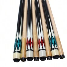 Billiards Cue Adult's Pool Stick Whitewood Rear - White - View 9