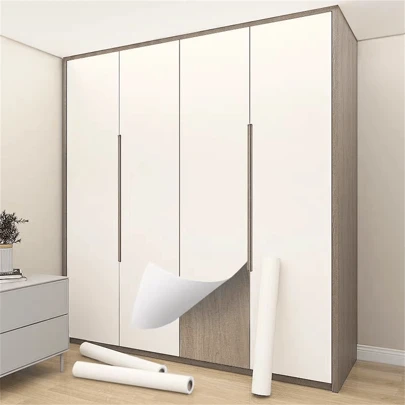 1 卷哑光深蓝色自粘可移除 PVC 壁纸，15.74 英寸 X 196.85 英寸，适用于厨房、卧室、客厅、台面、家具装饰和翻新、翻新贴纸可撕墙板、墙纸、壁纸、春季装饰品让您的家焕然一新、拉玛装饰贴纸礼物生日毕业