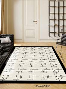 French Art Carpets Creative Plaid Decorative Rugs Retro Luxury Living Room Full Coverage Carpets Bedroom Bedside Easy Clean Rug - Return - View 3