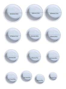 1pc Extra Large Resin Table Mold, 7-14 Inch Round Silicone Epoxy Resin Mold, Suitable For River Table, DIY Crafts, Cutting Board, Desktop Decor - White - View 2
