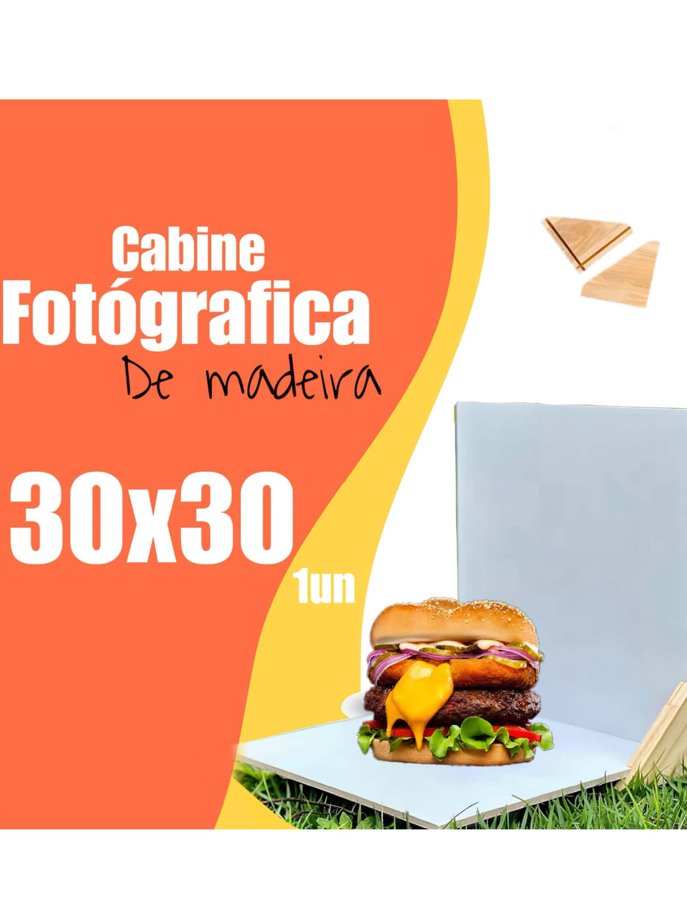 Estúdio Fotográfico Para Fotos de Produtos - Cenário Mdf Fundo Branco 30x30