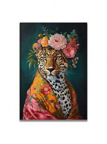 1 cái, Kích thước cực lớn, Tranh in trên vải canvas, Phong cách hiện đại, Cây nhiệt đới, Hoa, Động vật Hổ Báo, Tranh nghệ thuật đầy màu sắc, Hoàn hảo để trang trí tường lối vào hành lang, Đầu giường phòng ngủ, Nền ghế sofa phòng khách, Áp phích nghệ thuật treo tường (Không có khung), Kích thước tối đa 90 * 130cm, Quà tặng lý tưởng, Trang trí nhà cửa, Bao bì ống PVC - Nhiều màu - Xem 25