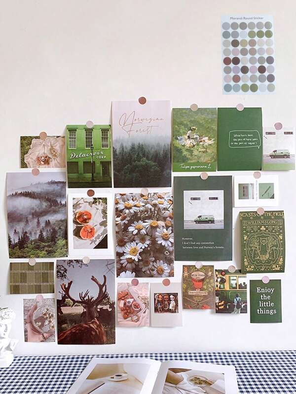 20pcs Bedroom Wall Decoration Set,Posters,Stickers,Wall Art,Spring Decoration Items Refresh Your Home,Rama Decoration Stickers