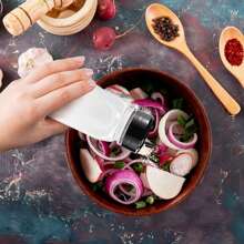 1/4/8/10pcs 120ml Spice Jars Salt And Pepper Seasoning Containers Plastic Spice Storage Box Barbecue Condiment Kitchen Tools Christmas Gift - Clear - View 2